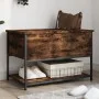 Engineered wood storage bench smoked oak 70x42.5x47 cm by , Benches for halls and storage - Ref: Foro24-839020, Price: 53,54 ...