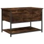 Engineered wood storage bench smoked oak 70x42.5x47 cm by , Benches for halls and storage - Ref: Foro24-839020, Price: 53,54 ...