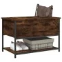 Engineered wood storage bench smoked oak 70x42.5x47 cm by , Benches for halls and storage - Ref: Foro24-839020, Price: 53,54 ...
