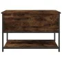Engineered wood storage bench smoked oak 70x42.5x47 cm by , Benches for halls and storage - Ref: Foro24-839020, Price: 53,54 ...