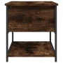Engineered wood storage bench smoked oak 70x42.5x47 cm by , Benches for halls and storage - Ref: Foro24-839020, Price: 53,54 ...