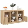 Sideboard with LED lights Sonoma oak 123x37x67 cm by , Sideboards - Ref: Foro24-3209081, Price: 171,09 €, Discount: %