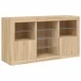 Sideboard with LED lights Sonoma oak 123x37x67 cm by , Sideboards - Ref: Foro24-3209081, Price: 171,09 €, Discount: %