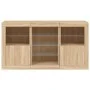 Sideboard with LED lights Sonoma oak 123x37x67 cm by , Sideboards - Ref: Foro24-3209081, Price: 171,09 €, Discount: %