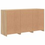 Sideboard with LED lights Sonoma oak 123x37x67 cm by , Sideboards - Ref: Foro24-3209081, Price: 177,11 €, Discount: %