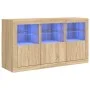 Sideboard with LED lights Sonoma oak 123x37x67 cm by , Sideboards - Ref: Foro24-3209060, Price: 167,69 €, Discount: %
