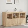 Sideboard with LED lights Sonoma oak 123x37x67 cm by , Sideboards - Ref: Foro24-3209060, Price: 167,69 €, Discount: %