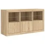 Sideboard with LED lights Sonoma oak 123x37x67 cm by , Sideboards - Ref: Foro24-3209060, Price: 167,69 €, Discount: %