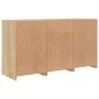 Sideboard with LED lights Sonoma oak 123x37x67 cm by , Sideboards - Ref: Foro24-3209060, Price: 167,69 €, Discount: %