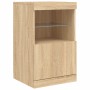 Sideboard with LED lights Sonoma oak 123x37x67 cm by , Sideboards - Ref: Foro24-3209060, Price: 173,26 €, Discount: %