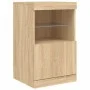 Sideboard with LED lights Sonoma oak 123x37x67 cm by , Sideboards - Ref: Foro24-3209060, Price: 167,69 €, Discount: %