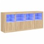 Sideboard mit LED-Leuchten Sonoma-Eiche 163x37x67 cm von , Sideboards - Ref: Foro24-3209074, Preis: 194,01 €, Rabatt: %