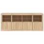 Sideboard mit LED-Leuchten Sonoma-Eiche 163x37x67 cm von , Sideboards - Ref: Foro24-3209074, Preis: 194,01 €, Rabatt: %