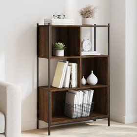 Estantería madera de ingeniería marrón roble 72x28x109 cm de , Librerías y estanterías - Ref: Foro24-838887, Precio: 63,61 €,...