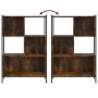Smoked oak engineered wood shelf 72x28x109 cm by , Bookcases and shelves - Ref: Foro24-838885, Price: 60,91 €, Discount: %