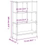 Regal aus geräuchertem Eichenholzwerkstoff, 72 x 28 x 109 cm von , Bücherregale und Regale - Ref: Foro24-838885, Preis: 61,66...