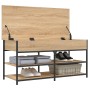 Banco zapatero madera de ingeniería roble Sonoma 100x42,5x50 cm