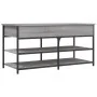 Sonoma gray engineered wood shoe bench 100x42.5x50 cm by , Benches for halls and storage - Ref: Foro24-839036, Price: 77,27 €...