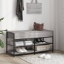 Sonoma graue Schuhbank aus Holzwerkstoff, 100 x 42,5 x 50 cm von , Bänke für Hallen und Lager - Ref: Foro24-839036, Preis: 78...