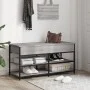 Sonoma gray engineered wood shoe bench 100x42.5x50 cm by , Benches for halls and storage - Ref: Foro24-839036, Price: 77,27 €...