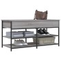 Sonoma graue Schuhbank aus Holzwerkstoff, 100 x 42,5 x 50 cm von , Bänke für Hallen und Lager - Ref: Foro24-839036, Preis: 78...