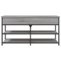 Sonoma graue Schuhbank aus Holzwerkstoff, 100 x 42,5 x 50 cm von , Bänke für Hallen und Lager - Ref: Foro24-839036, Preis: 78...