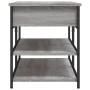 Sonoma graue Schuhbank aus Holzwerkstoff, 100 x 42,5 x 50 cm von , Bänke für Hallen und Lager - Ref: Foro24-839036, Preis: 78...