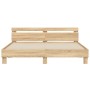 Sonoma oak engineered wood bed with headboard 200x200 cm by , Beds and slatted bases - Ref: Foro24-3207394, Price: 162,49 €, ...