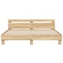 Estructura de cama cabecero y luces LED roble Sonoma 200x200 cm de , Camas y somieres - Ref: Foro24-3207520, Precio: 183,33 €...