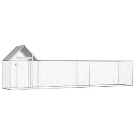 Hühnerstall aus verzinktem Stahl 5x1x1,5 m von vidaXL, Käfige und Lebensräume für Kleintiere - Ref: Foro24-144555, Preis: 246...