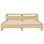Sonoma oak bed frame with headboard and LED lights 160x200 cm by , Beds and slatted bases - Ref: Foro24-3207534, Price: 160,0...