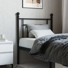 Black metal headboard 75 cm by , Headboards and footboards - Ref: Foro24-374365, Price: 26,83 €, Discount: %
