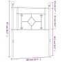 Black metal headboard 75 cm by , Headboards and footboards - Ref: Foro24-374365, Price: 27,20 €, Discount: %