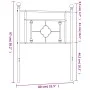 Kopfteil aus schwarzem Metall, 75 cm von , Kopf- und Fußteile - Ref: Foro24-374365, Preis: 26,81 €, Rabatt: %