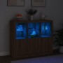 Sideboard mit LED-Licht 3-teilig, Holzwerkstoff Eiche braun von , Sideboards - Ref: Foro24-3209106, Preis: 211,40 €, Rabatt: %