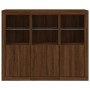 Aparador con luz LED 3 pzas madera de ingeniería marrón roble de , Aparadores - Ref: Foro24-3209106, Precio: 211,40 €, Descue...