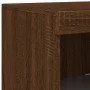 Sideboard with LED light 3 pieces engineered wood oak brown by , Sideboards - Ref: Foro24-3209106, Price: 208,34 €, Discount: %