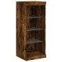 Sideboard with LED light 3 pieces engineered wood smoked oak by , Sideboards - Ref: Foro24-3209125, Price: 200,15 €, Discount: %