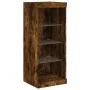 Sideboard with LED light 3 pieces engineered wood smoked oak by , Sideboards - Ref: Foro24-3209125, Price: 197,00 €, Discount: %