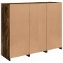 Aparador con luz LED 3 pzas madera de ingeniería roble ahumado de , Aparadores - Ref: Foro24-3209125, Precio: 197,00 €, Descu...
