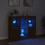 Sideboard mit LED-Licht 3-teilig, Holzwerkstoff Eiche braun von , Sideboards - Ref: Foro24-3209127, Preis: 200,92 €, Rabatt: %