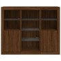 Sideboard with LED light 3 pieces engineered wood oak brown by , Sideboards - Ref: Foro24-3209127, Price: 200,92 €, Discount: %