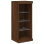 Sideboard with LED light 3 pieces engineered wood oak brown by , Sideboards - Ref: Foro24-3209127, Price: 200,92 €, Discount: %