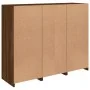 Sideboard with LED light 3 pieces engineered wood oak brown by , Sideboards - Ref: Foro24-3209127, Price: 194,16 €, Discount: %