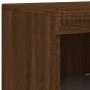 Sideboard with LED light 3 pieces engineered wood oak brown by , Sideboards - Ref: Foro24-3209127, Price: 194,16 €, Discount: %