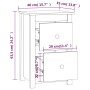 Nachttische 2 Stück aus massivem Kiefernholz 40x35x61,5 cm von vidaXL, Nachttische - Ref: Foro24-820947, Preis: 92,92 €, Raba...