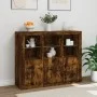 Sideboard with LED light 3 pieces engineered wood smoked oak by , Sideboards - Ref: Foro24-3209104, Price: 203,63 €, Discount: %