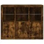 Sideboard with LED light 3 pieces engineered wood smoked oak by , Sideboards - Ref: Foro24-3209104, Price: 203,63 €, Discount: %