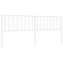 White metal headboard 200 cm by , Headboards and footboards - Ref: Foro24-374524, Price: 34,33 €, Discount: %
