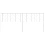 White metal headboard 200 cm by , Headboards and footboards - Ref: Foro24-374524, Price: 34,33 €, Discount: %